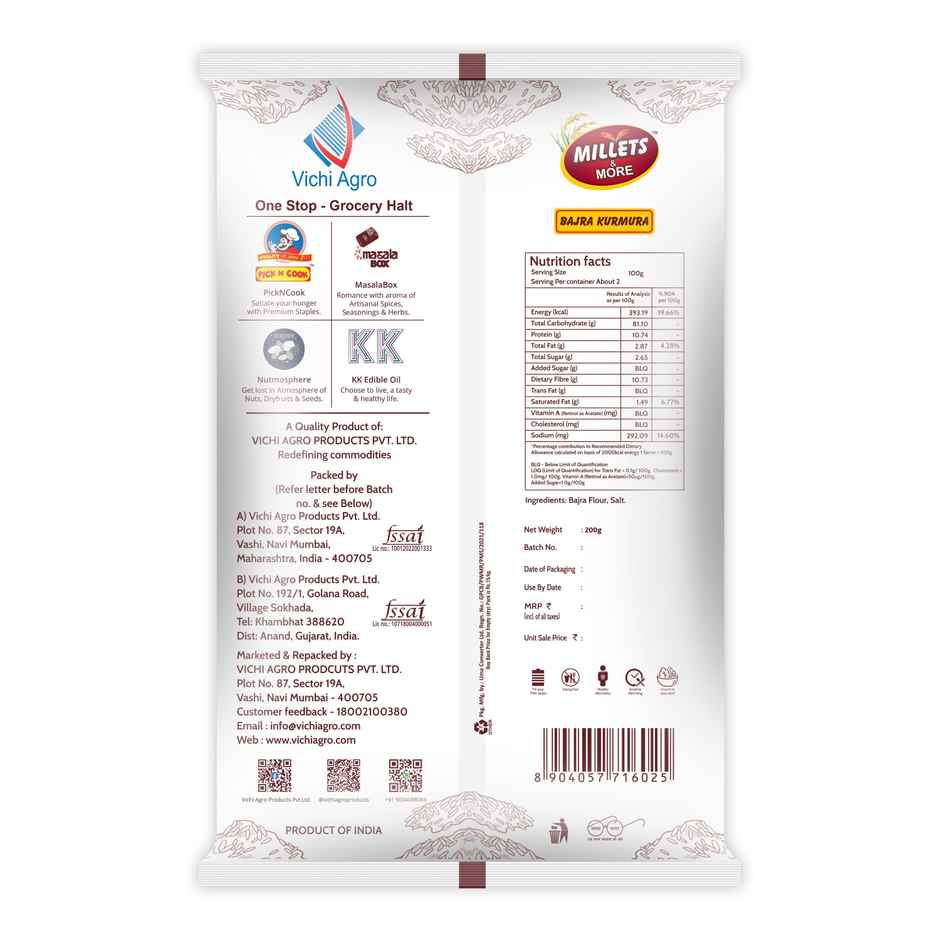 MILLETS & MORE Bajra Kurmura