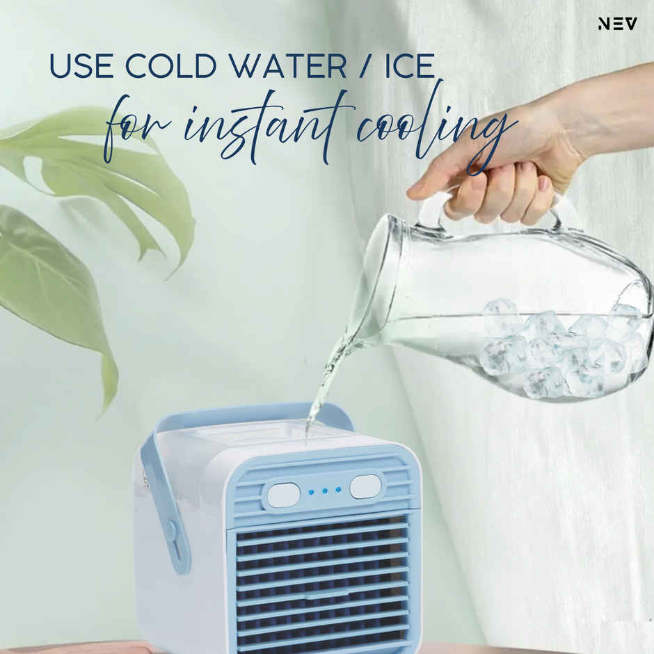 NEV Arctic Cube 3-in-1 Mini Desktop Cooler with 3 Speeds | 650 ml Water Tank