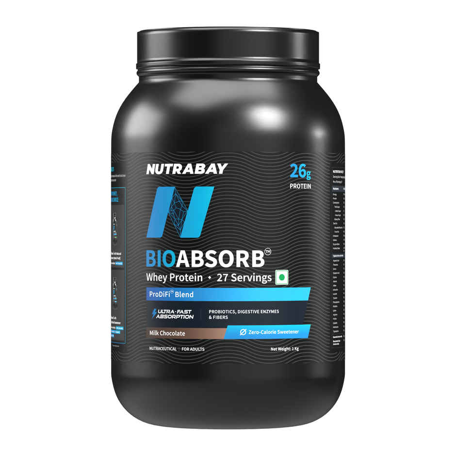 Nutrabay BioAbsorb Whey Protein Powder - Milk Chocolate