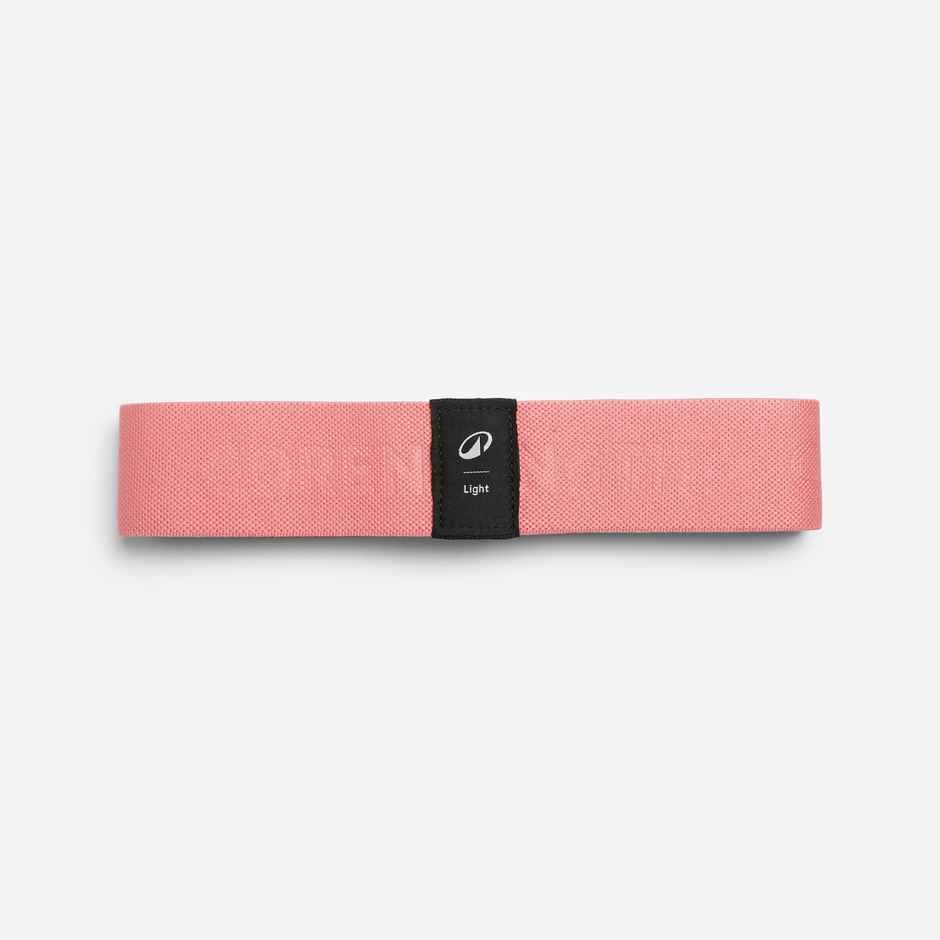 Decathlon | Domyos Fabric Glute Resistance Band, Light Resistance 10Kg - Pink