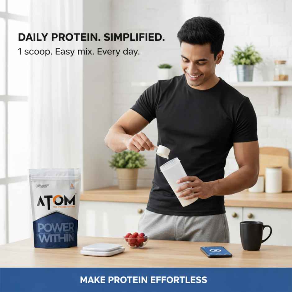 AS-IT-IS ATOM PWR Whey XL Protein Powder with DigeZyme 1kg | Double Rich Chocolate