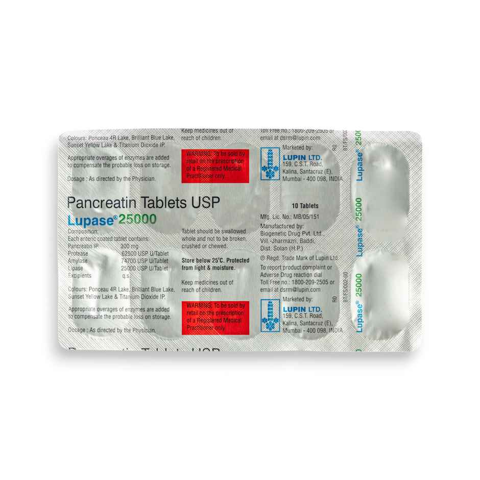 Lupase 25000 Tablet