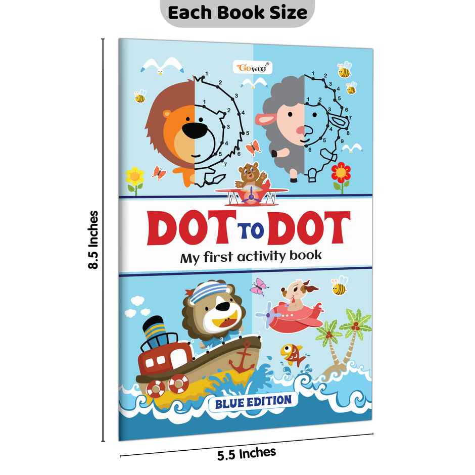 My First Activity Book - Dot to Dot | Blue | Pink & Yellow Edition Activity Books -Pack of 4