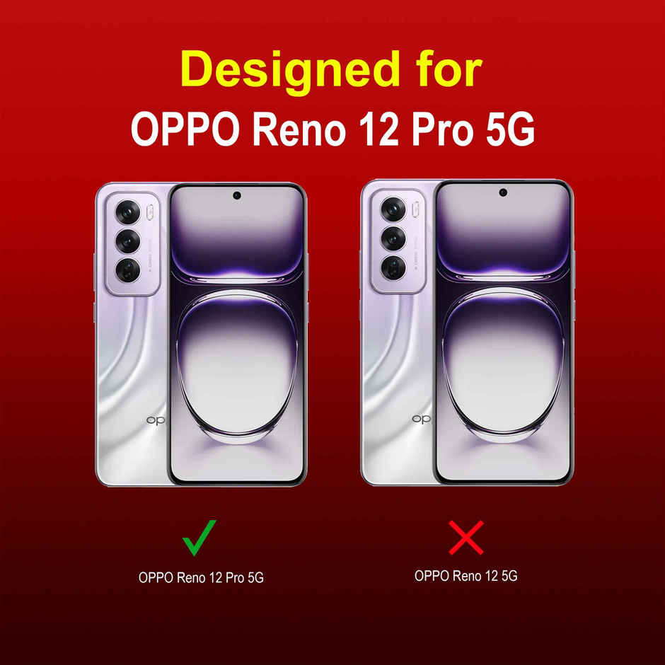 Zapcase Back Cover for OPPO Reno 12 Pro 5G | Magic-Red