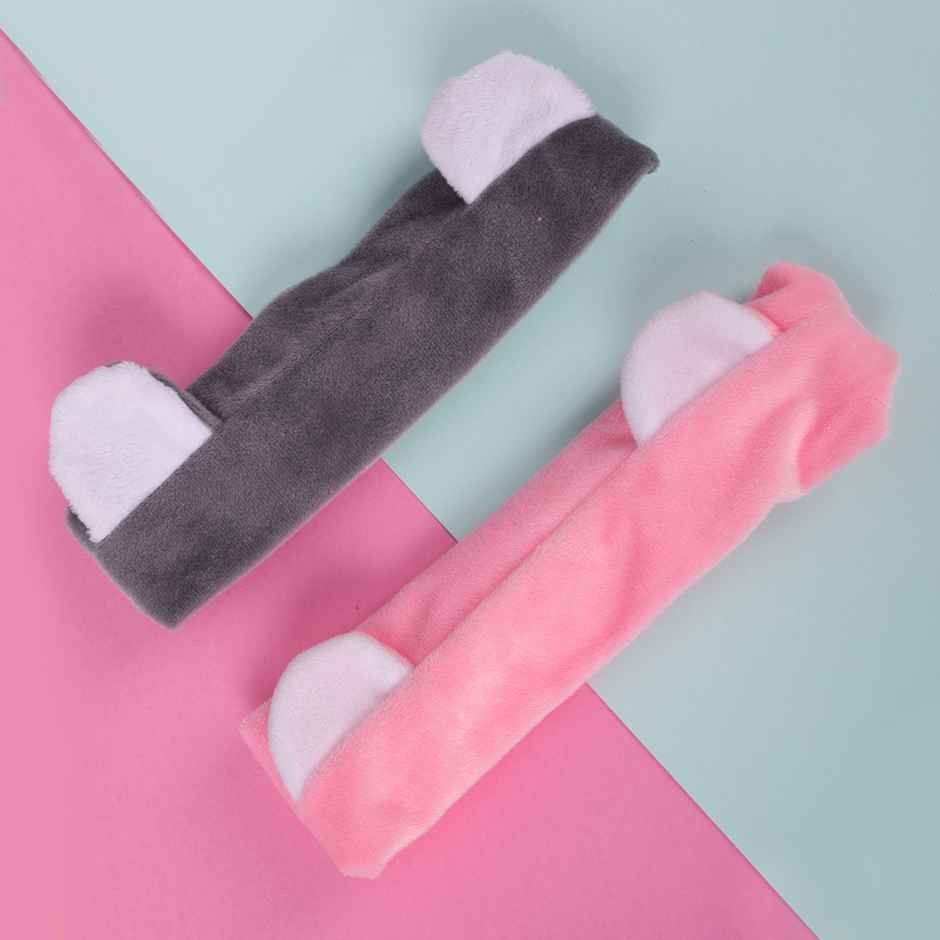 Matkooz Cat Ear Headband (Pink Grey)