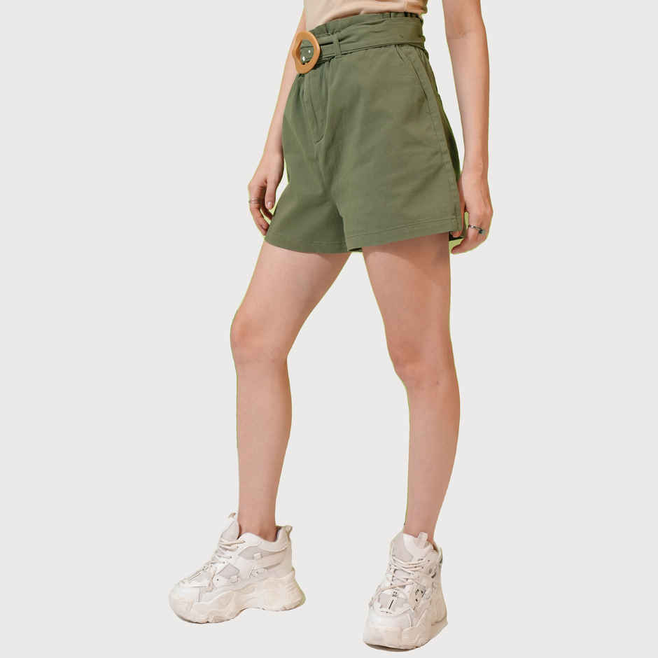 Tokyo Talkies Women's Capulet Below Knee Short | Green - L