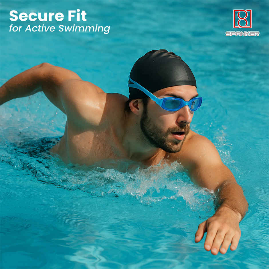 Spanker Sports Swimming Goggles, Anti-Fog UV Protective Adjustable Goggles for Boys