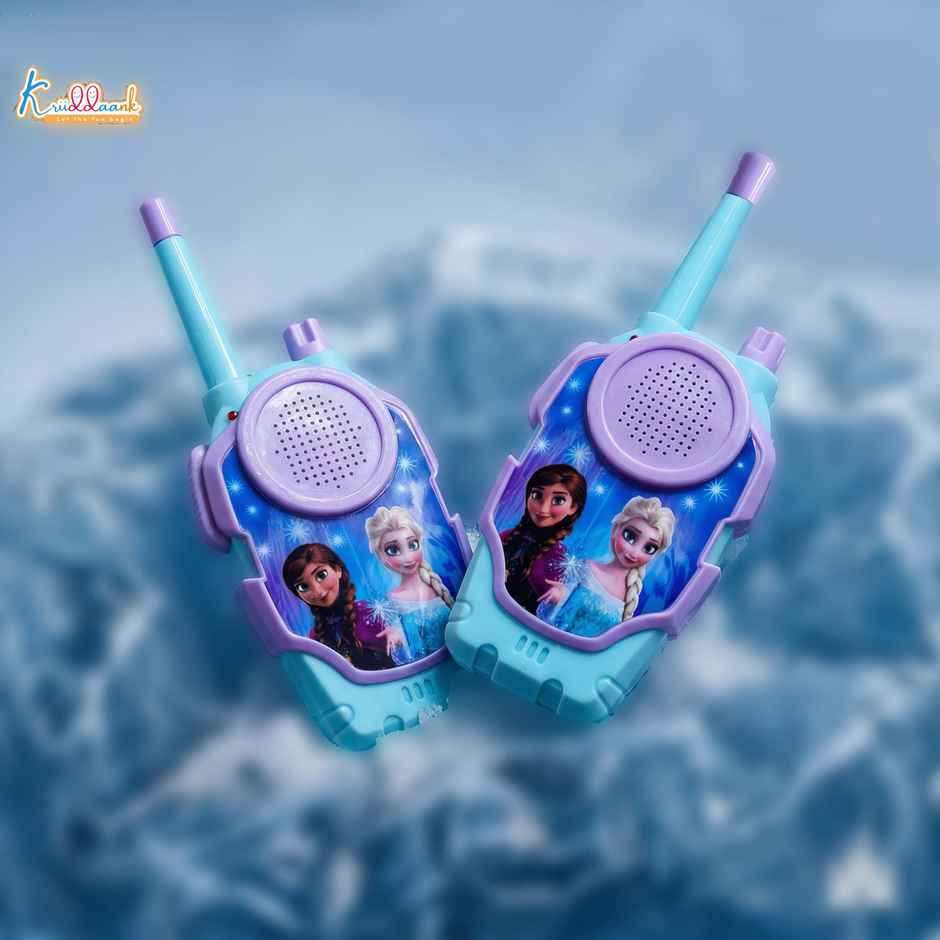 Kriiddaank Frozen Walkie Talkie for Kids 100 ft Range 2 Pack Battery Operated Communication Toy
