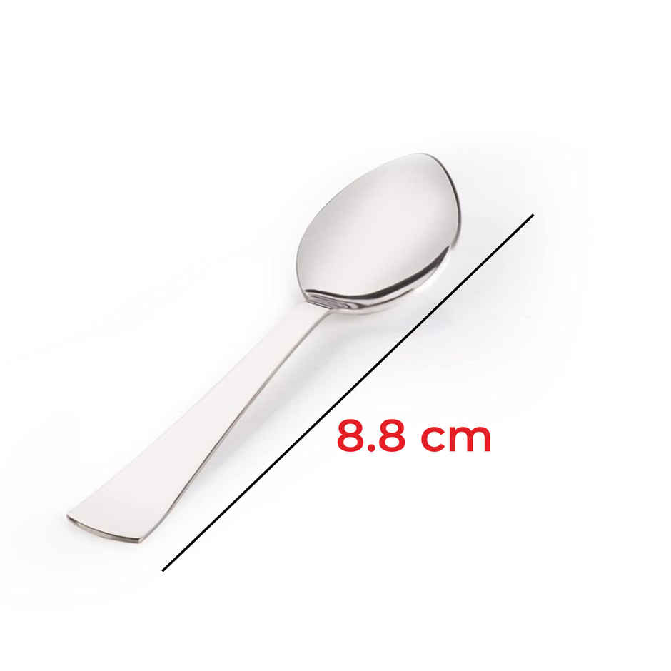 Hazel Stainless Steel Masala Spoons, Mini Spices Spoons For Dabba, Set Of 6