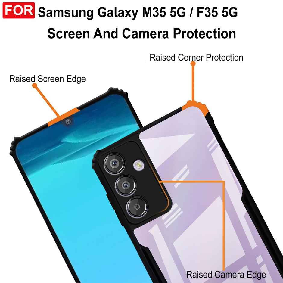 Zapcase Back Cover for Samsung Galaxy M35 5G | Matte-Black