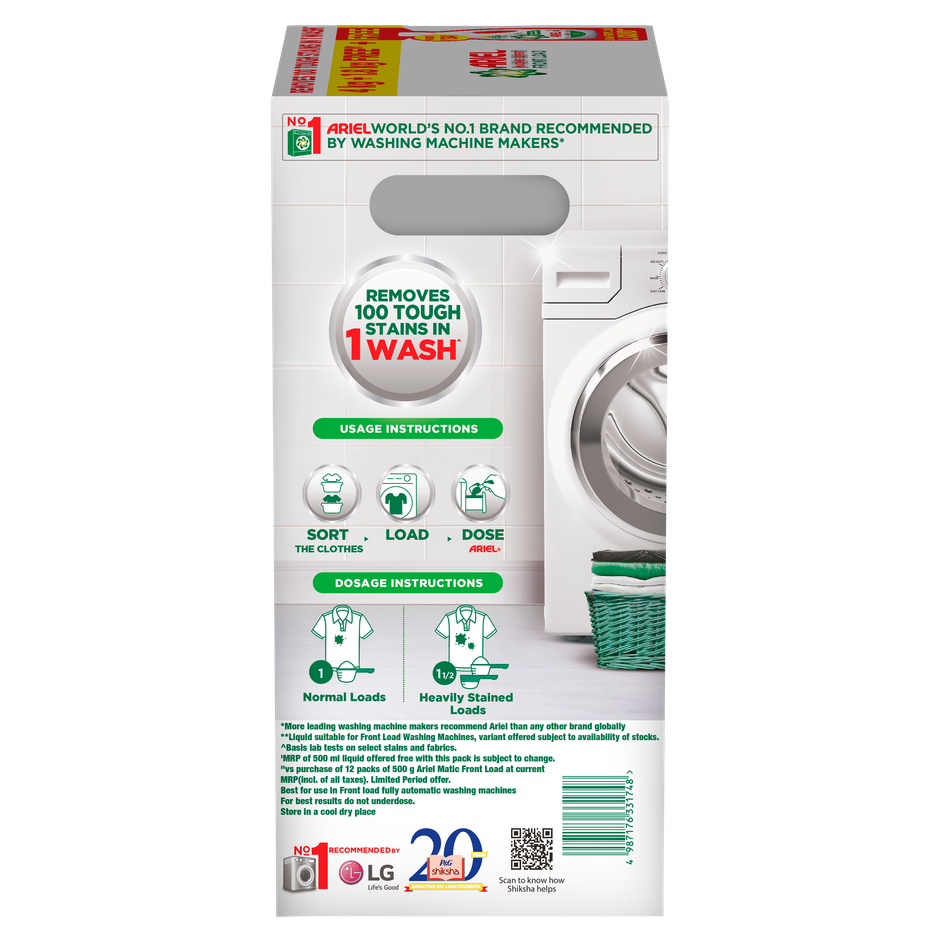 Ariel Matic Detergent Powder Front Load Liquid free|Washing Machine