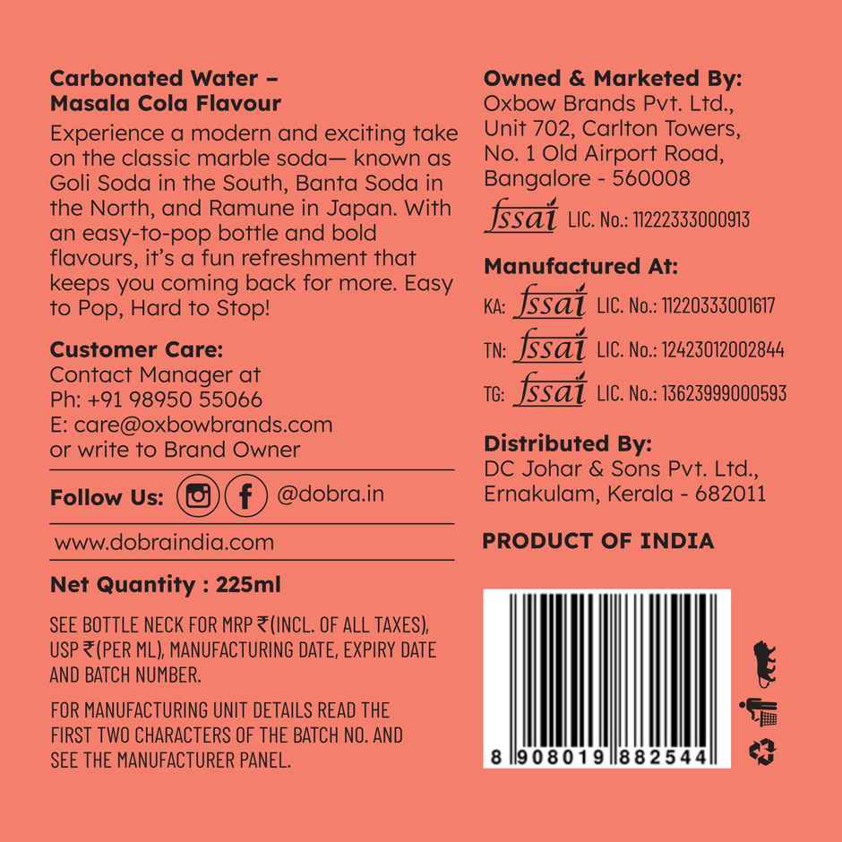 Dobra Pop Goli | Cola Masala | Carbonated Water