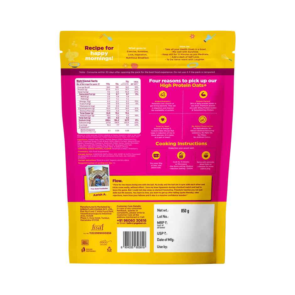 Yogabar 23 g High Protein Oats | Fruits, Nuts and Seeds | No Refined Sugar | Contains Whey