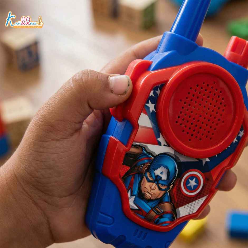 Kriiddaank Avengers Walkie Talkie for Kids 100 ft Range 2 Pack Battery Operated Communication Toy