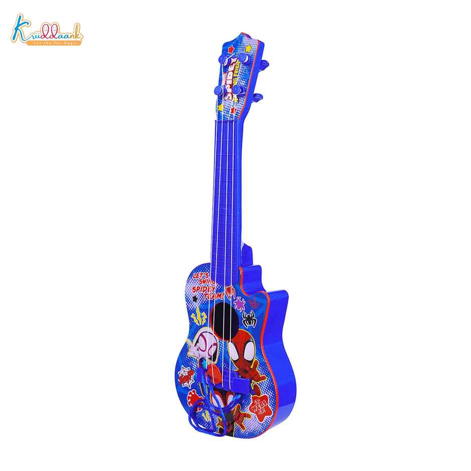 Kriiddaank Spiderman Superhero Guitar for Kids, 4 Strings, 19 Inch (48 cm)