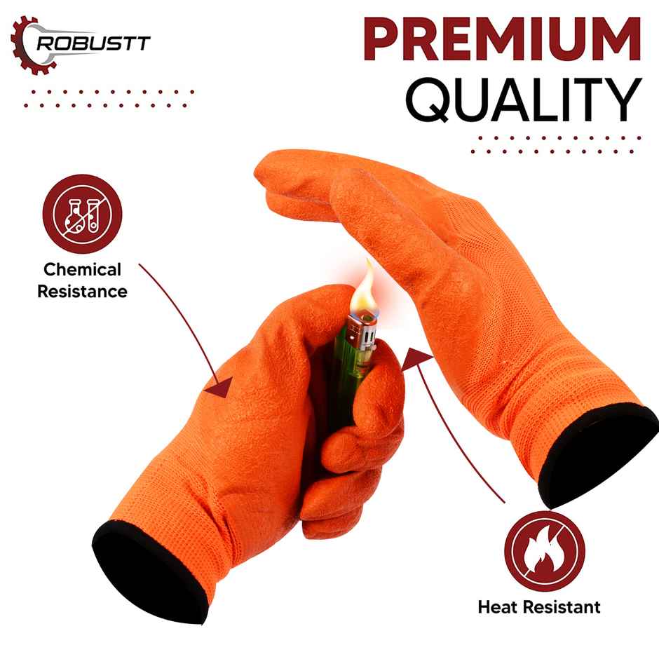 Robustt Anticut Gloves - Orange