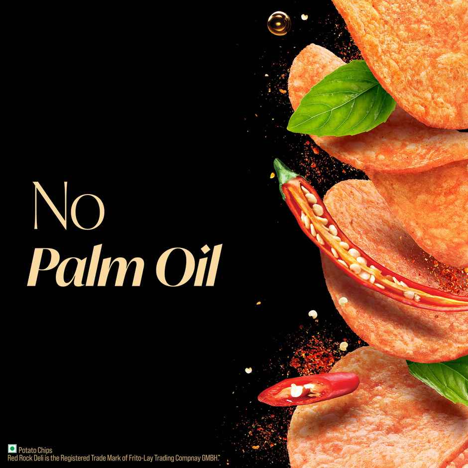 Red Rock Deli Kettle Chips Basil Thai | No Palm Oil Snacks