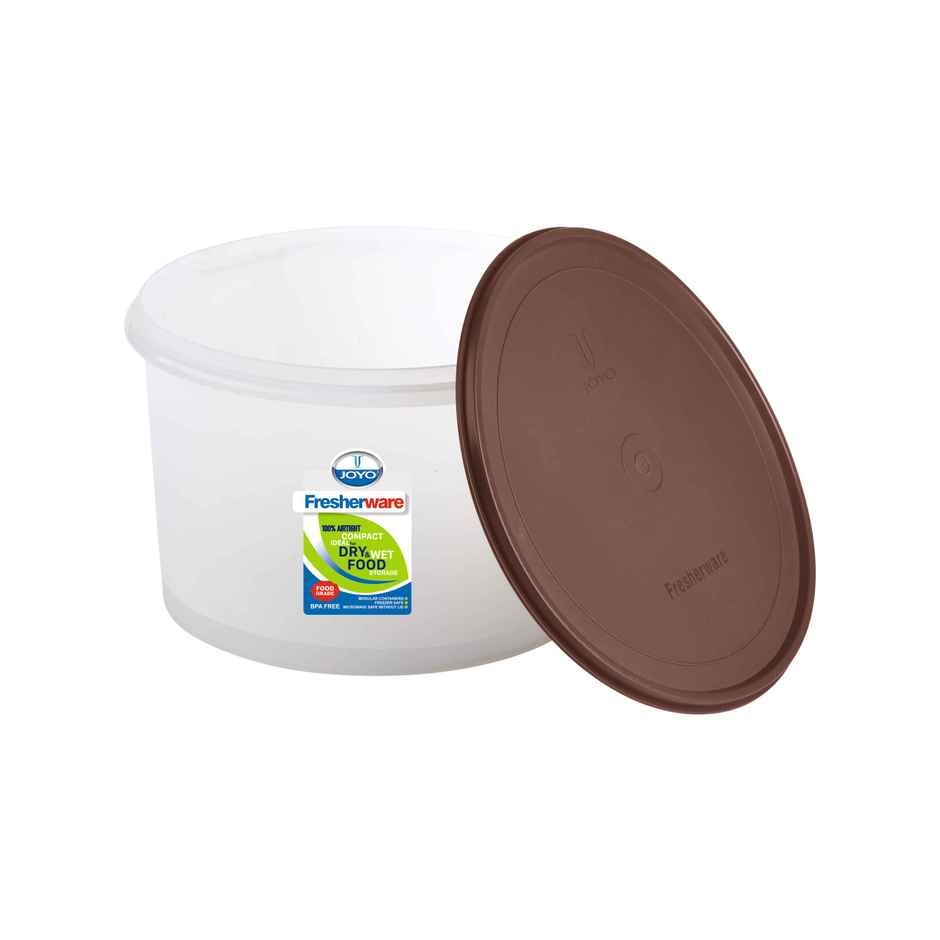 Joyo Fresherware Round Plastic Container | BPA Free | For Rice, Dal, Atta & Flour | Assorted
