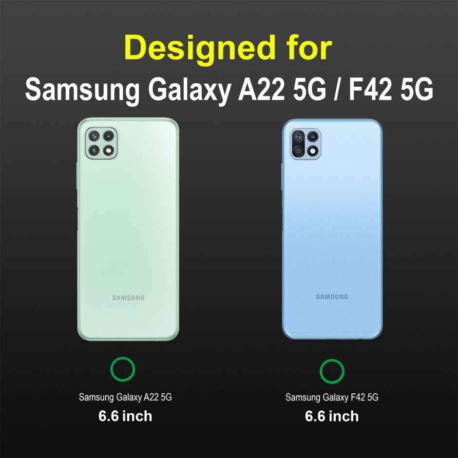 Zapcase Back Cover for Samsung Galaxy A22 5G | Samsung Galaxy F42 5G | Magic-Black