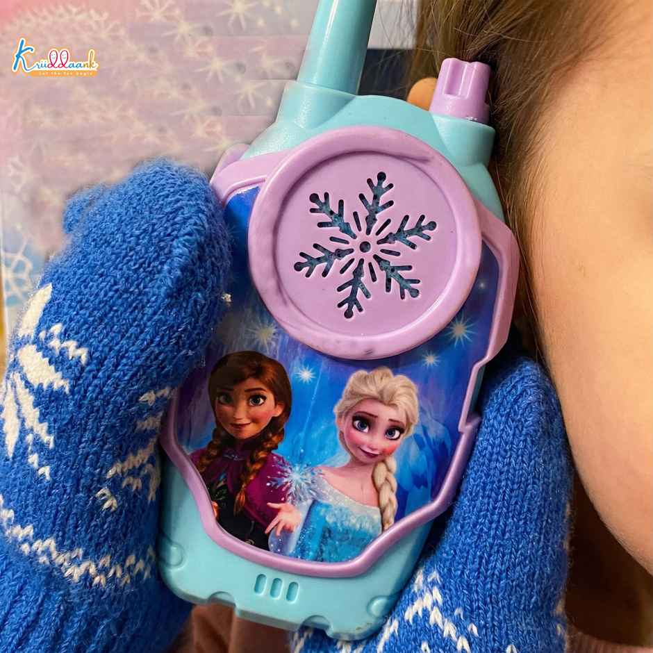 Kriiddaank Frozen Walkie Talkie for Kids 100 ft Range 2 Pack Battery Operated Communication Toy
