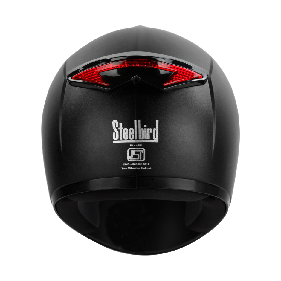Steelbird Sbh-34 Rox Reflective Dashing Black With Inner Sun Shield 580Mm