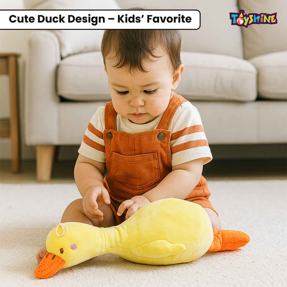 Spanker Duck Soft Toy | Cute Long Body Plush Duck for Kids - 33 cm