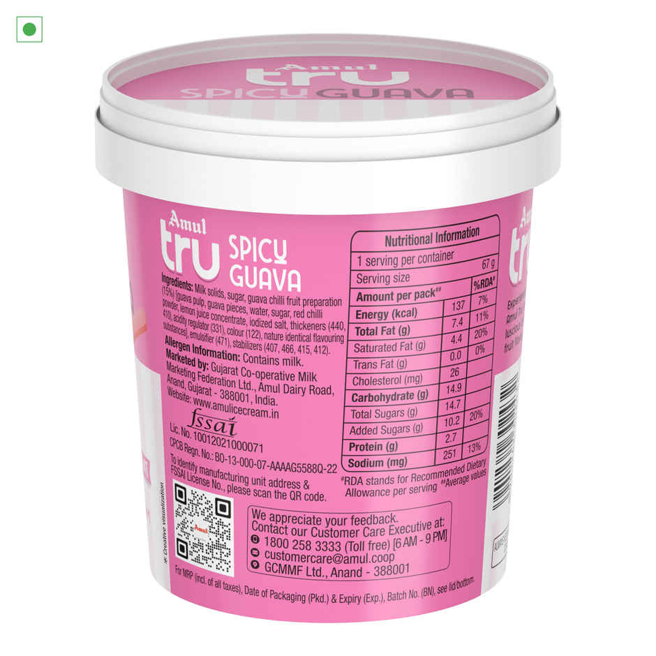 Amul Tru Spicy Guava Ice Cream Cup