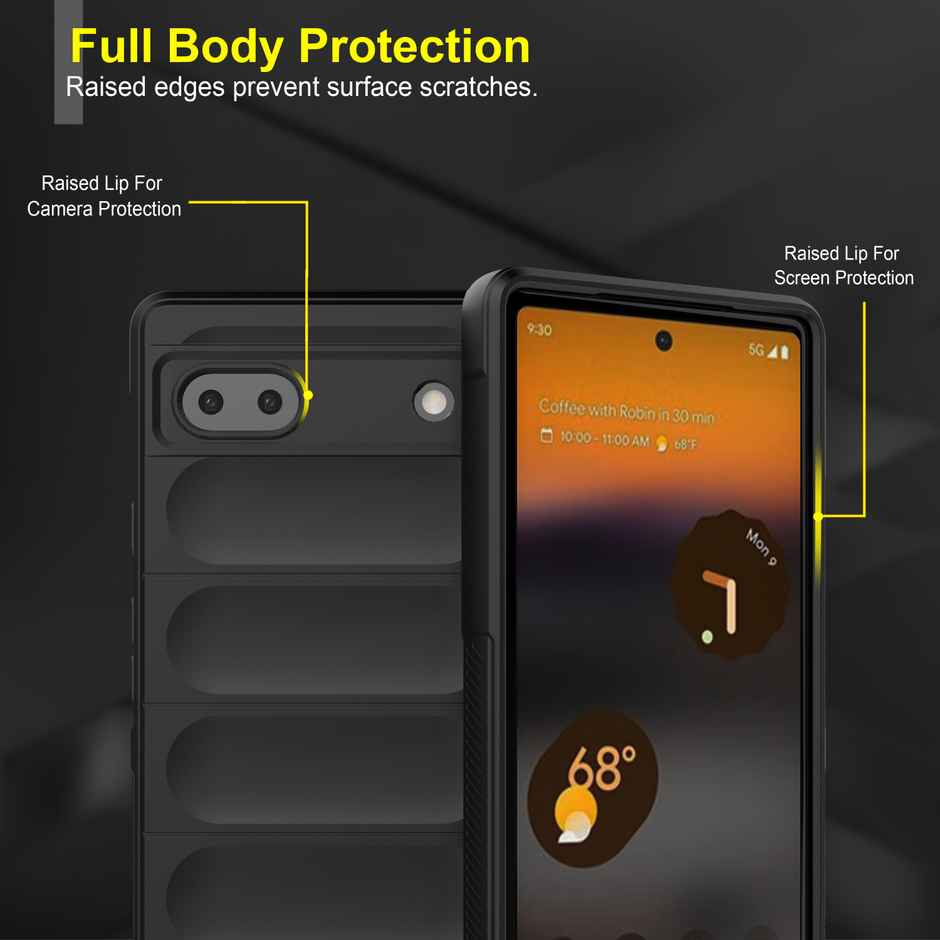 Zapcase Back Cover for Google Pixel 6A | Magic-Black