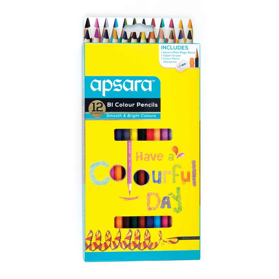 Apsara Full Size Bi Colour-12 Pencils