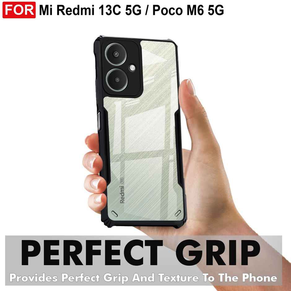 Zapcase Back Cover for MI Redmi 13C 5G | Matte-Black