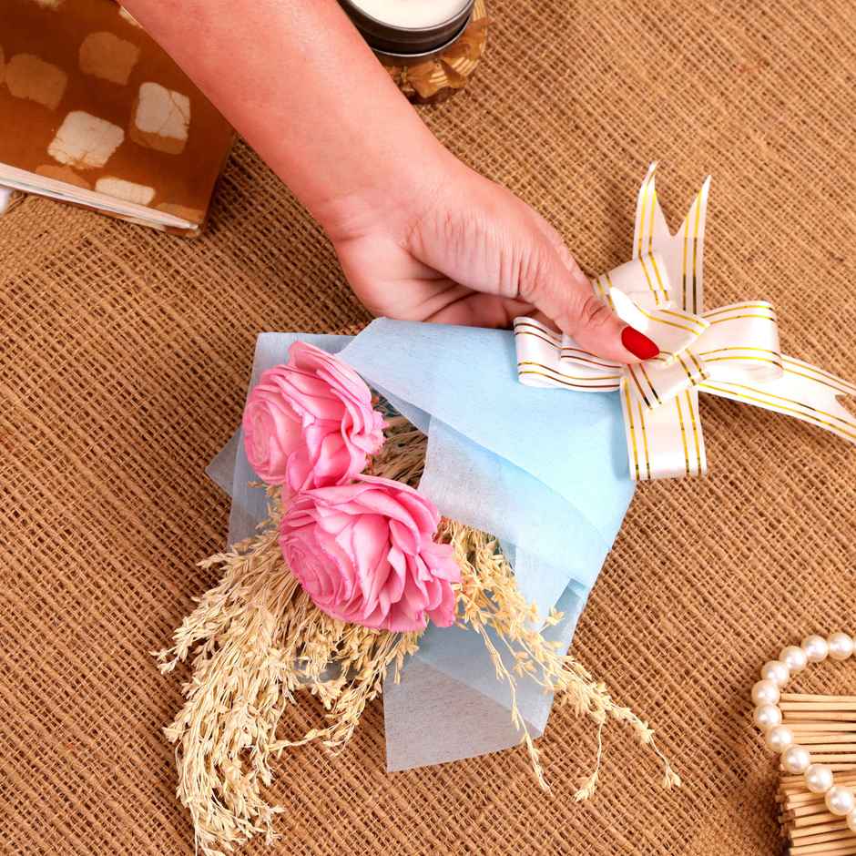 The Pink Symphony Natural Dried Flower Bouquet | Eternal Blooms
