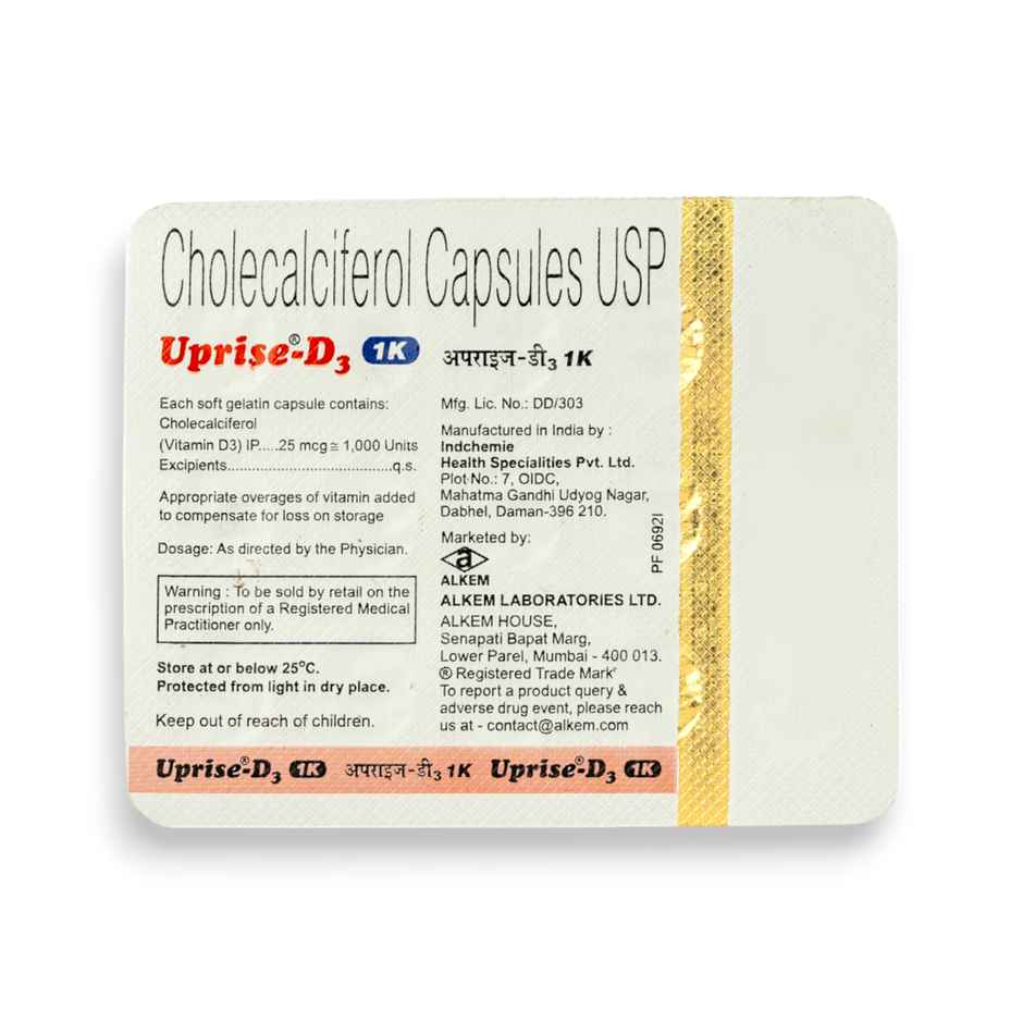 Uprise-D3 1K Vitamin D3 Capsule