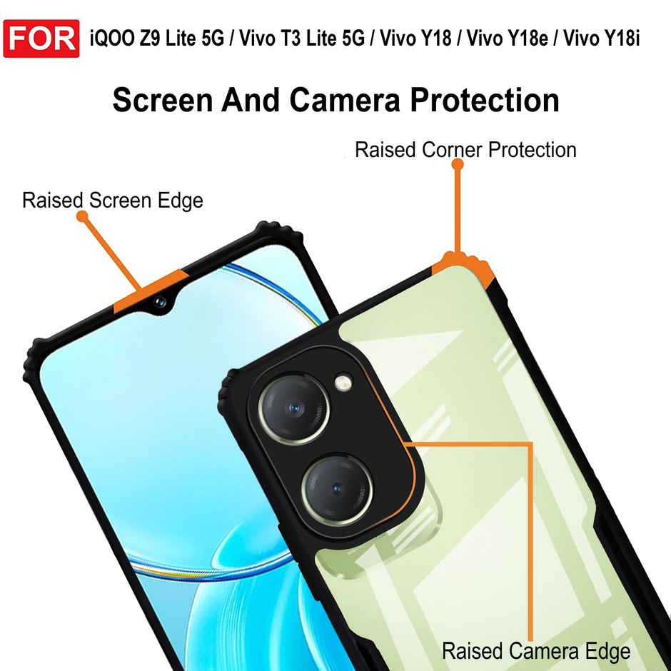 Zapcase Back Cover for iQOO Z9 Lite 5G | Matte-Black