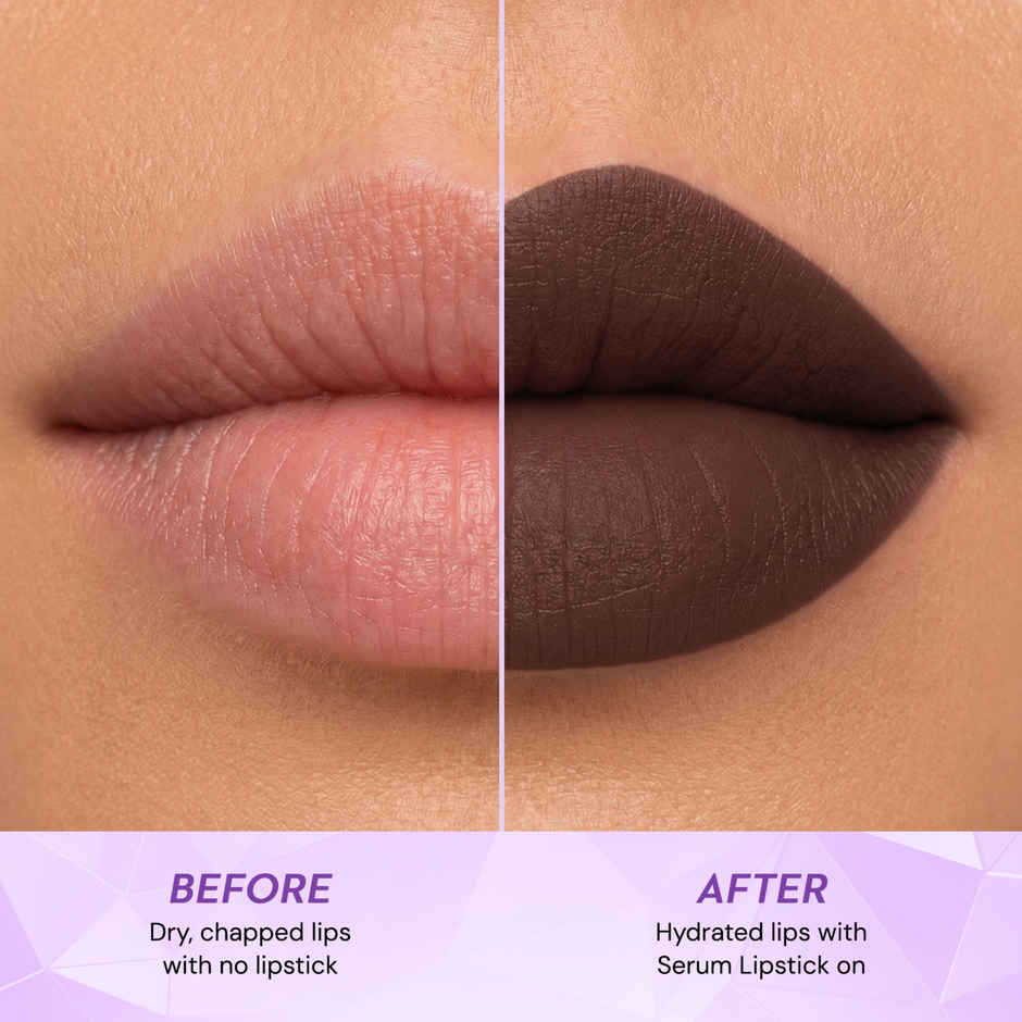 SUGAR Cosmetics Glide Peptide Serum Lipstick | 12 Tulum Toffee