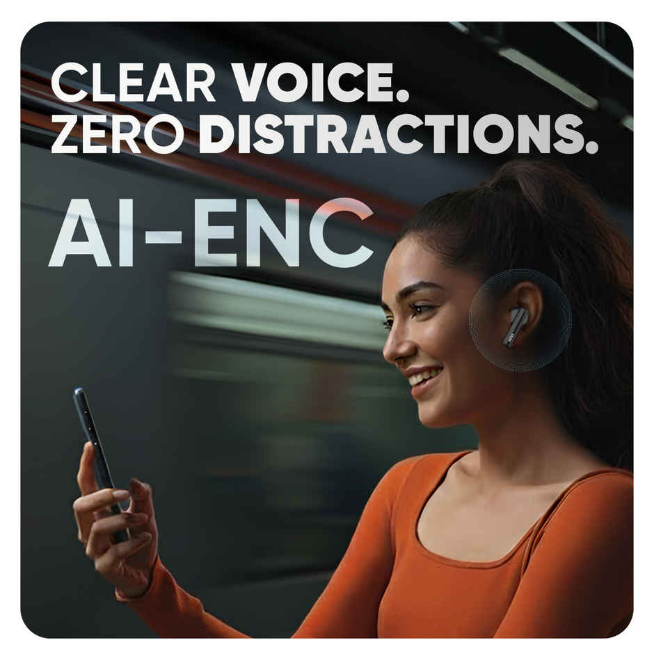 Mivi DuoPods Sync TWS, 60H Playtime, 13mm Drivers, AI ENC Calls, IPX4, BT 5.3