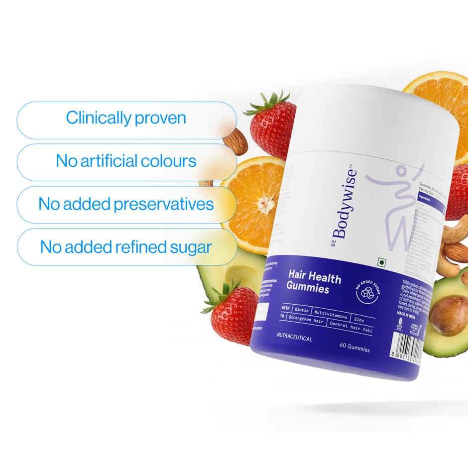 Be Bodywise 30 mcg Biotin Hair Gummies | Stronger Hair & Nails