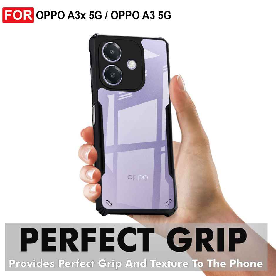 Zapcase Back Cover for OPPO A3X 5G | Matte-Black