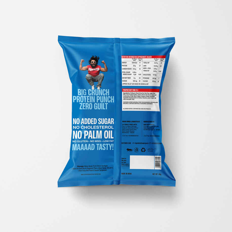 SuperYou 20g Protein Multigrain Chips - Super Masala (No Palm oil, Baked Not Fried)