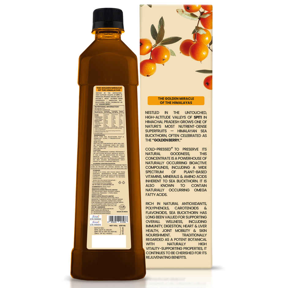 Wow Life Science Himalayan Sea Buckthorn Berry Pulp Concentrate