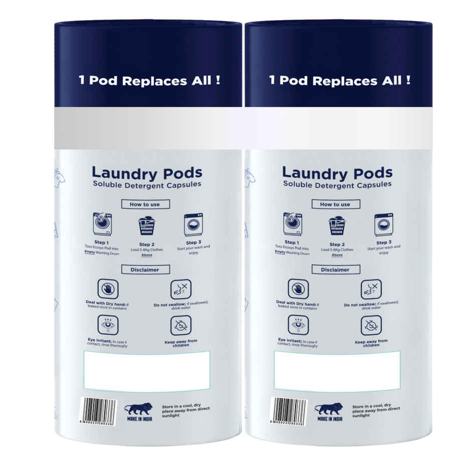 Ecosys Laundry Pods with Bioenzymes | Softener & Long Lasting Aroma