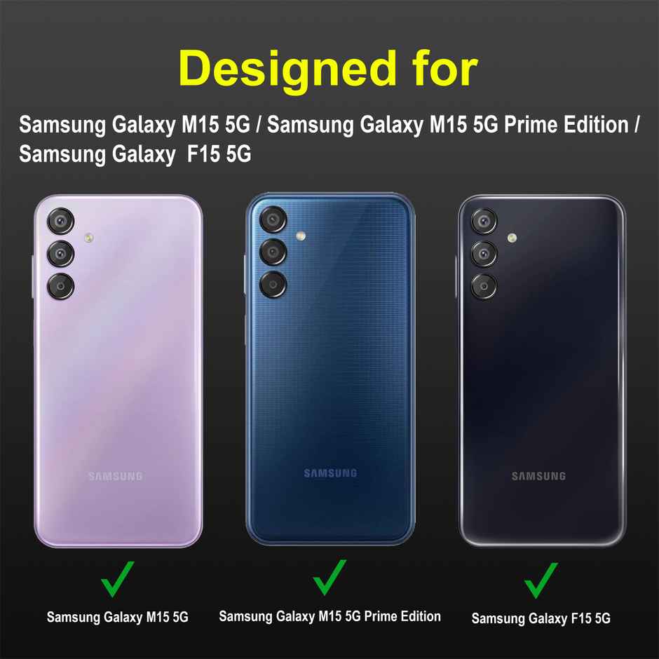 Zapcase Back Cover for Samsung Galaxy M15 5G | Samsung Galaxy M15 5G Prime Edition | Magic-Black