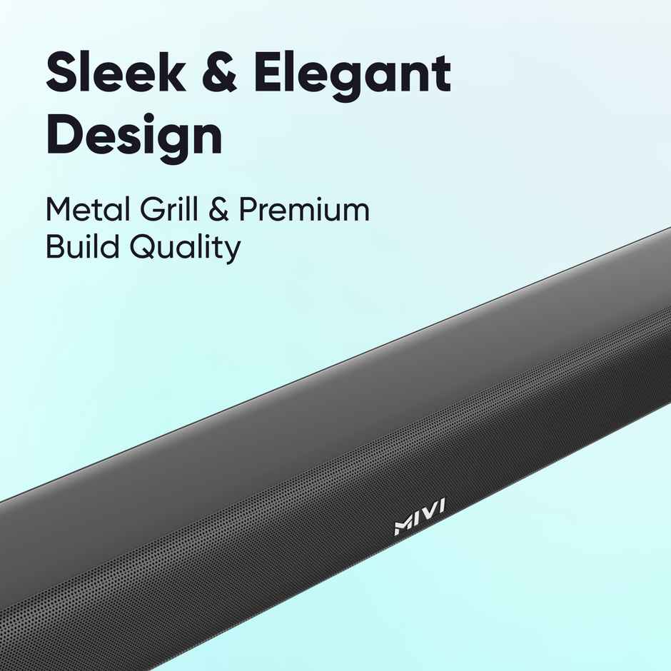 Mivi Fort R120 With 2 In-Built Subwoofers, Made In India 120W Bluetooth Soundbar (Black, 2.2 Channel)