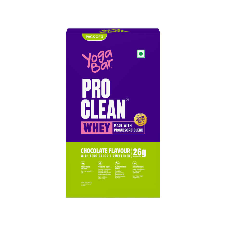 Yogabar Whey Protein - Wpi + Wpc Dark Chocolate Flavour Whey Protein With Zero Calorie Sweetener (105g) & Yogabar Whey Protein - Wpi + Wpc Dark Chocolate Flavour Whey Protein With Dates & Monk Fruit (105g) Combo