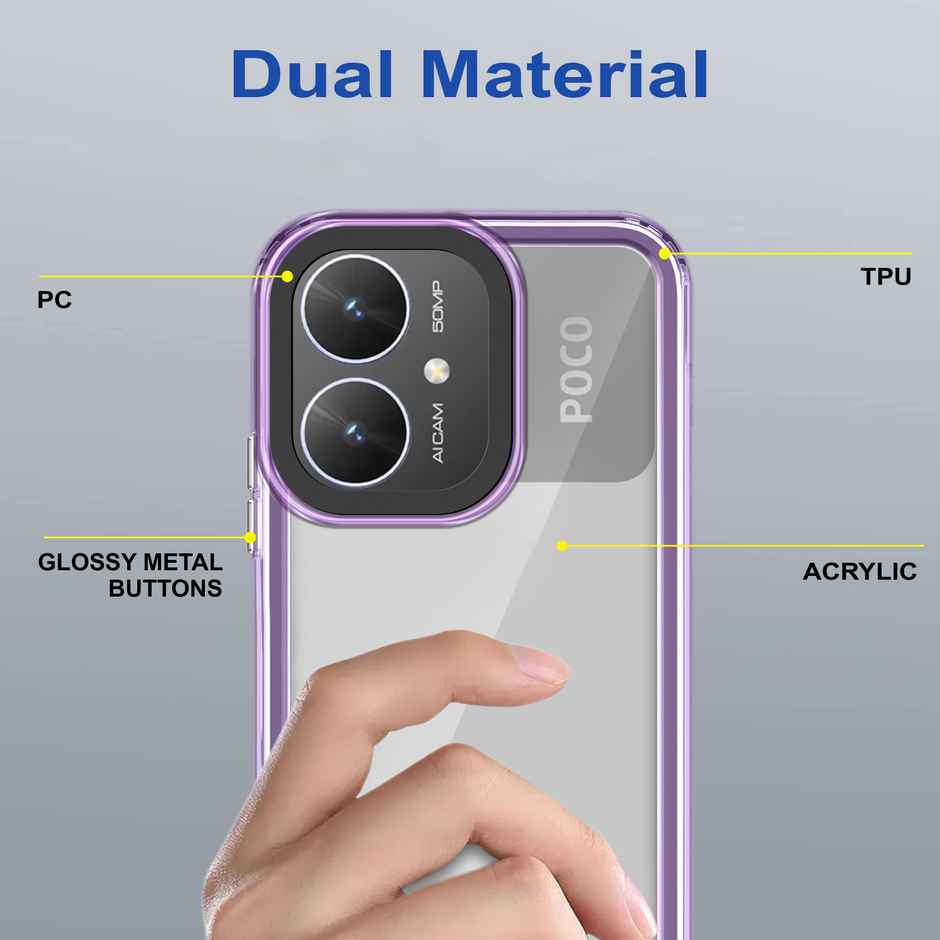 Zapcase Back Cover for Poco M6 5G | Space-Purple