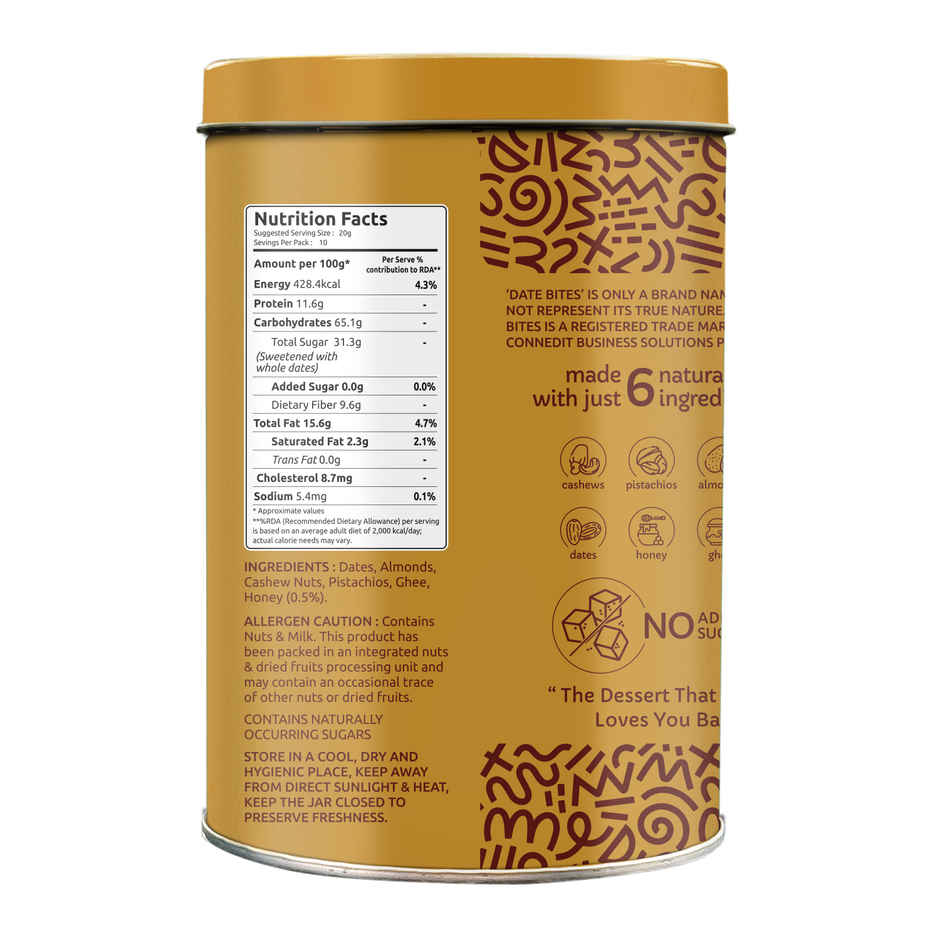 Farmley Classic Delight Date Bites Dry Fruit Burfi | No Added Sugar