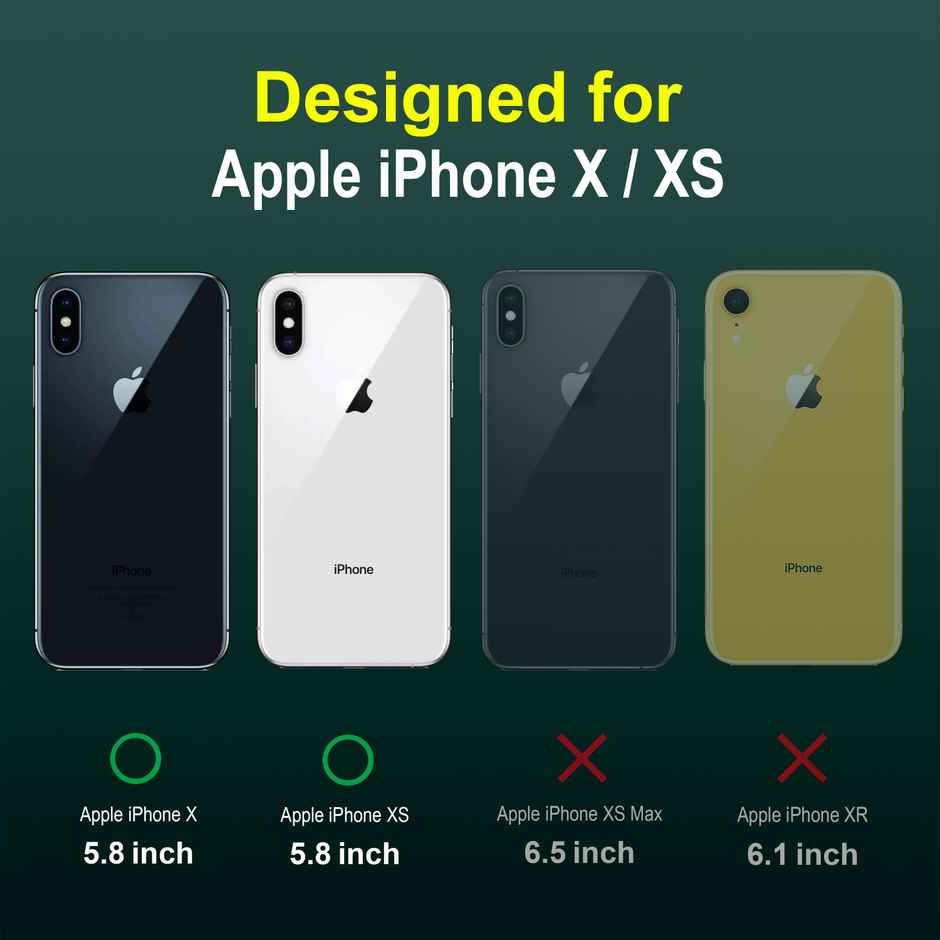 Zapcase Back Cover for Apple iPhone X| Apple iPhone XS | Magic-DarkGreen