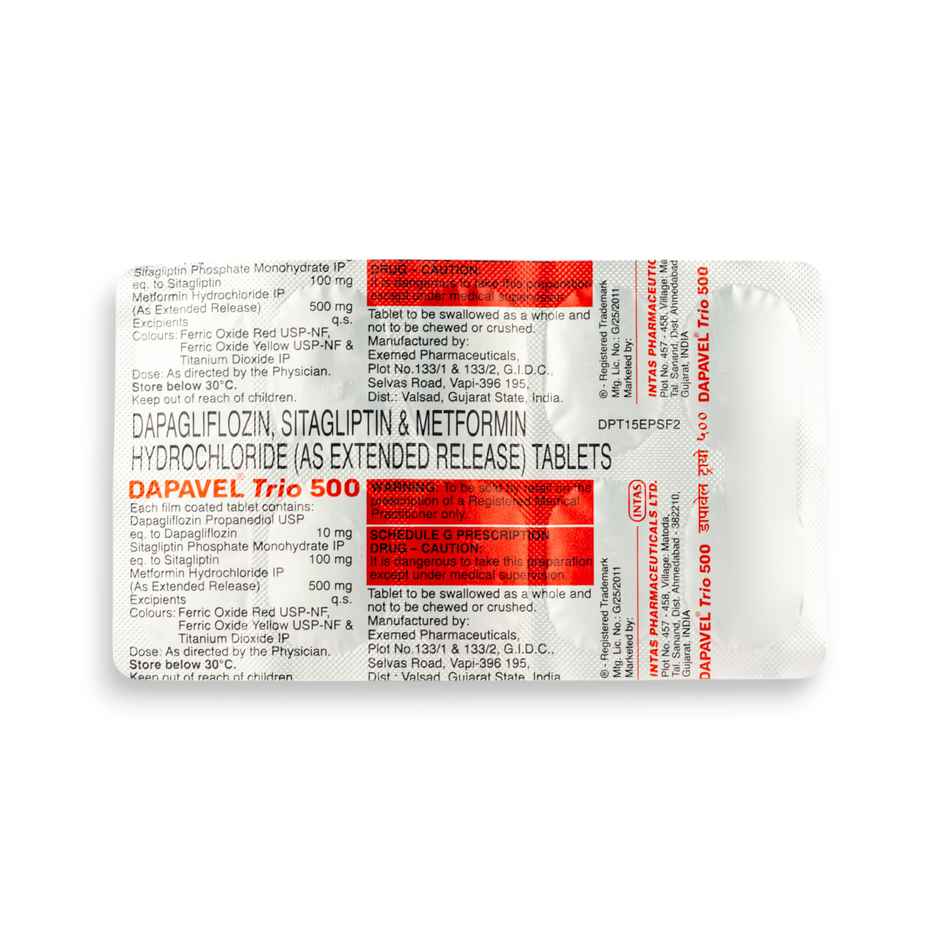 Dapavel Trio 500 Tablet ER