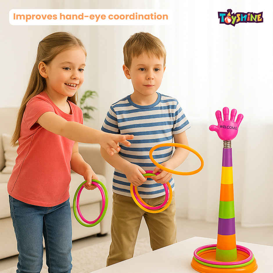 Toyshine Twoinone Ring Toss & Shape Sorter Game