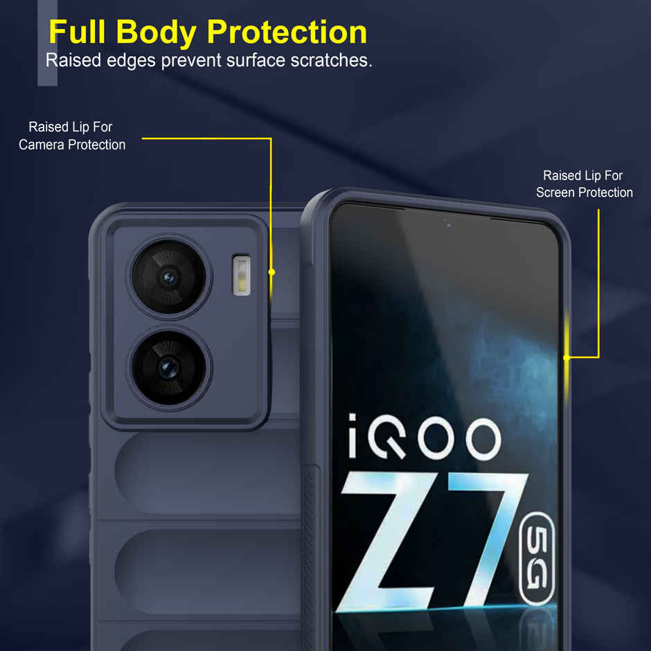 Zapcase Back Cover for iQOO Z7 5G | Z7s 5G | Magic-Sapphire