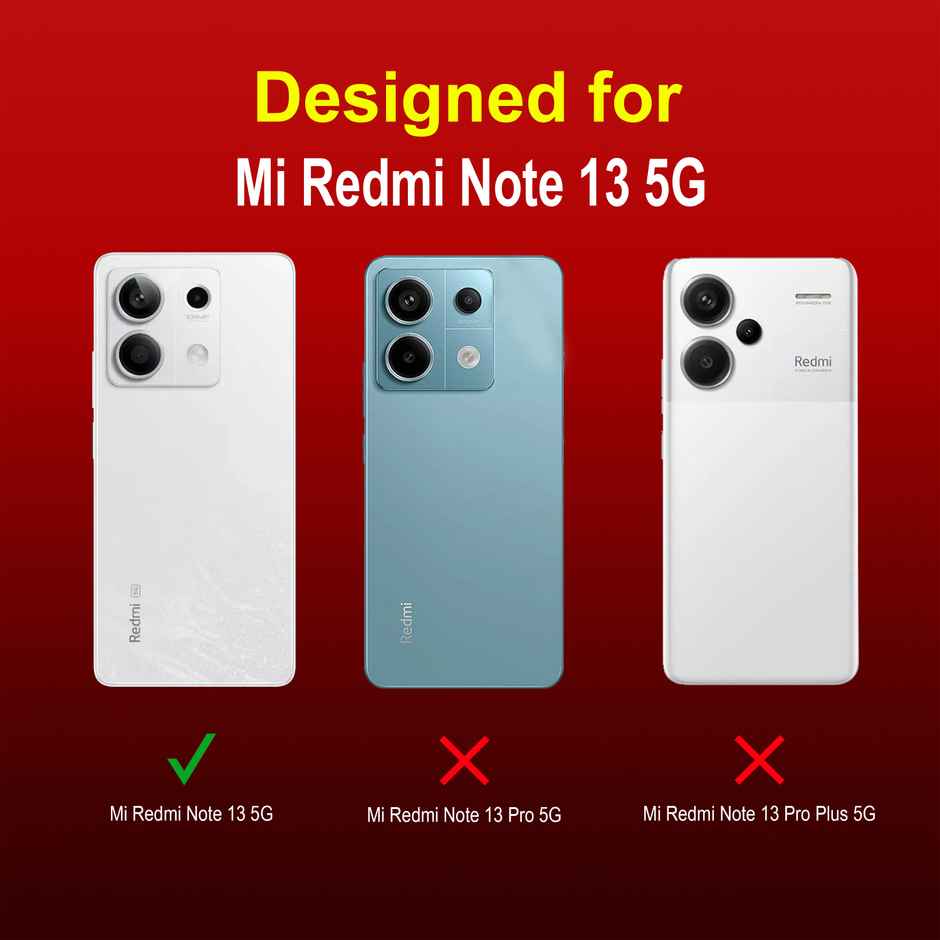 Zapcase Back Cover for Mi Redmi Note 13 5G | Magic-Red